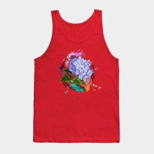 Hydrangeas and Arrows with Splash Tank Top